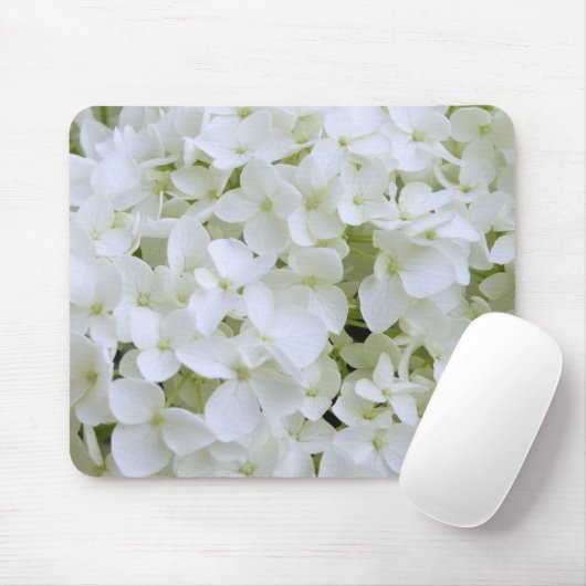 Maus Pad - White Hydrangeas Mousepad (Mit Mouse)