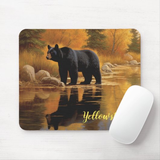 Maus Pad-Yellowstone-Bär Mousepad (Mit Mouse)