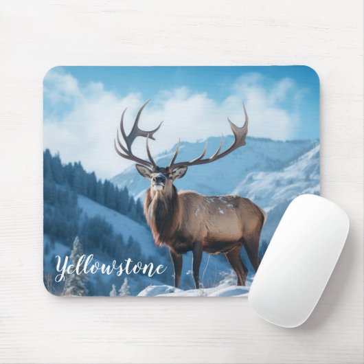 Maus Pad-Yellowstone-Elch Mousepad (Mit Mouse)