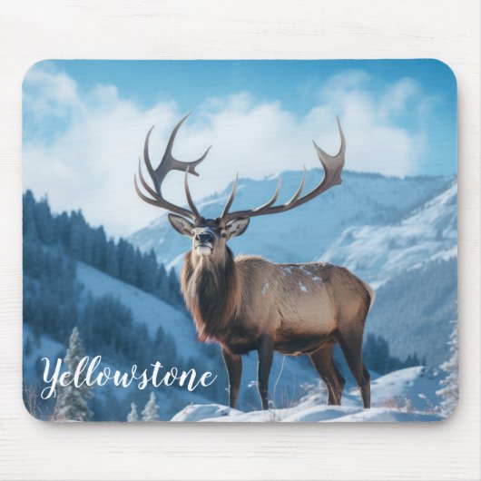 Maus Pad-Yellowstone-Elch Mousepad (Vorne)