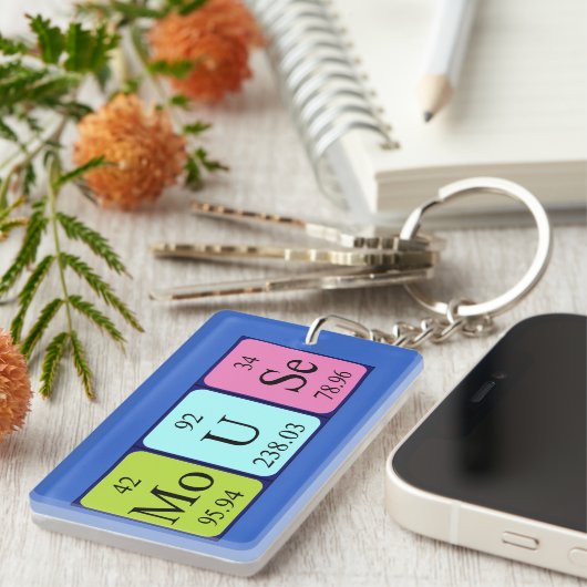 Maus-Periodenschlüsselring Schlüsselanhänger (Vorderseite rechts)