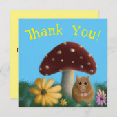 Maus & Pilz Danke Karte (Vorne/Hinten)