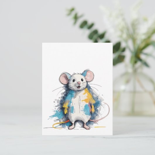 Maus Postkarte (Stehend Vorderseite)