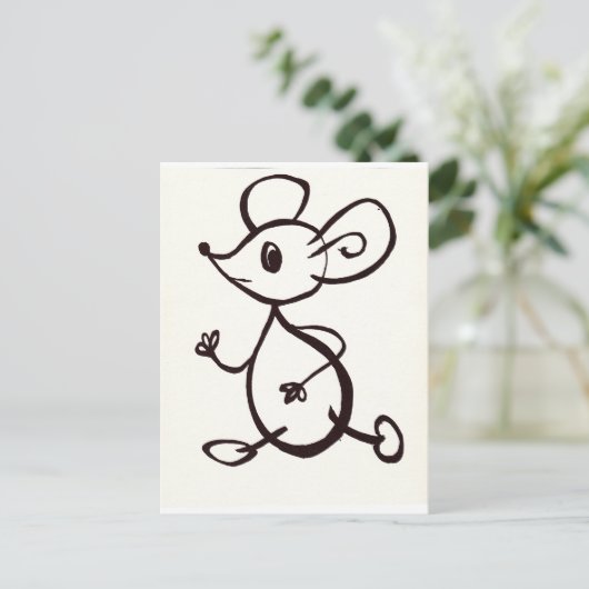 Maus Postkarte (Stehend Vorderseite)