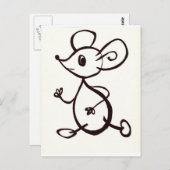 Maus Postkarte (Vorne/Hinten)