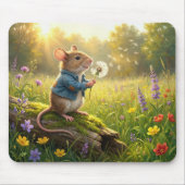 Maus pustet Löwenzahn-Sämlinge weg Mousepad (Vorne)