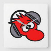 Maus Quadratische Wanduhr (Vorderseite)