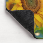 Maus riecht eine Sonnenblume Mousepad (Ecke)