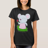 Maus-Rose-Blume T-Shirt (Vorderseite)