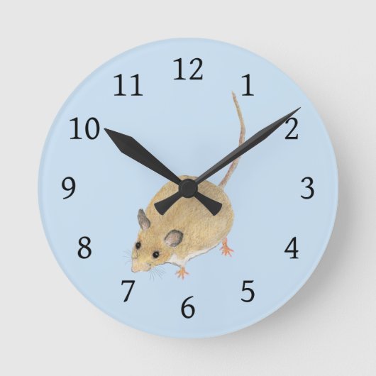 Maus Runde Wanduhr (Vorderseite)