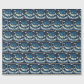 Maus schlafen in einer Wolke Geschenkpapier (Flach)