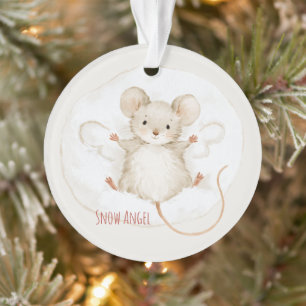 Maus Schnee Engel Winter Weihnachten Ornament