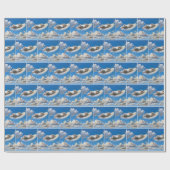 Maus schwebt auf einer Feder Geschenkpapier (Flach)