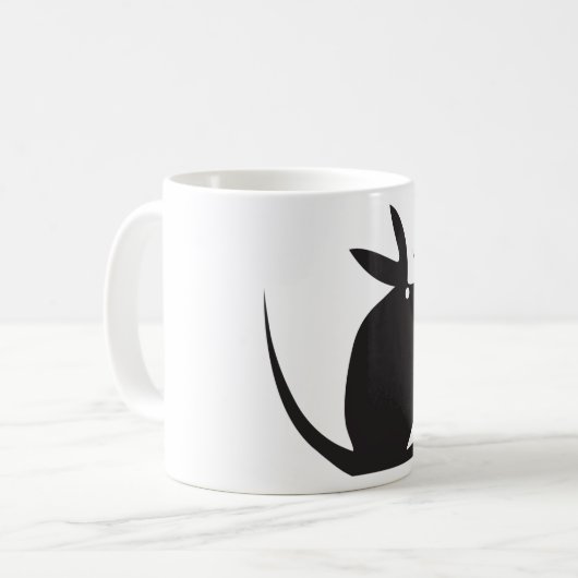 Maus-Silhouette Kaffeetasse (Vorderseite Links)