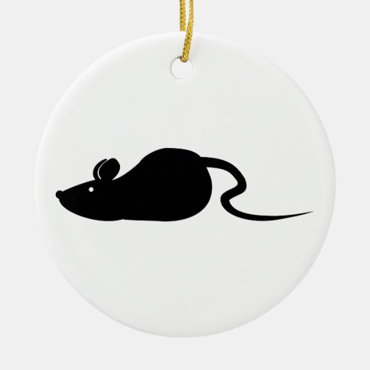 Maus-Silhouette Keramikornament (Vorne)