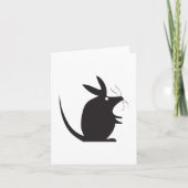 Maus Silhouette Minimalistisches Tier Karte (Vorderseite)