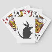 Maus Silhouette Minimalistisches Tier Spielkarten (Rückseite)