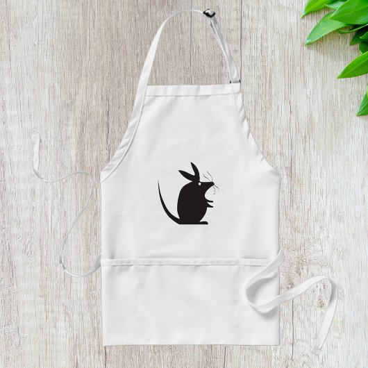 Maus-Silhouette Schürze
