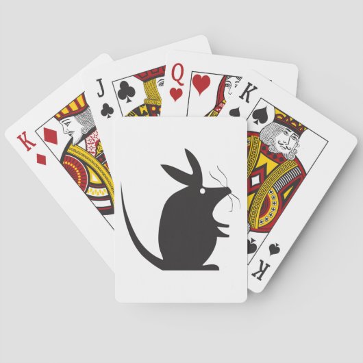 Maus-Silhouette Spielkarten (Rückseite)