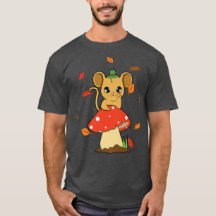 Maus sinkende Blätter im Herbst PilzT-Shirt T-Shirt