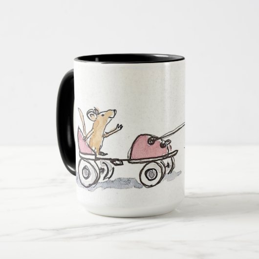 Maus-Skate Tasse (Vorderseite Links)