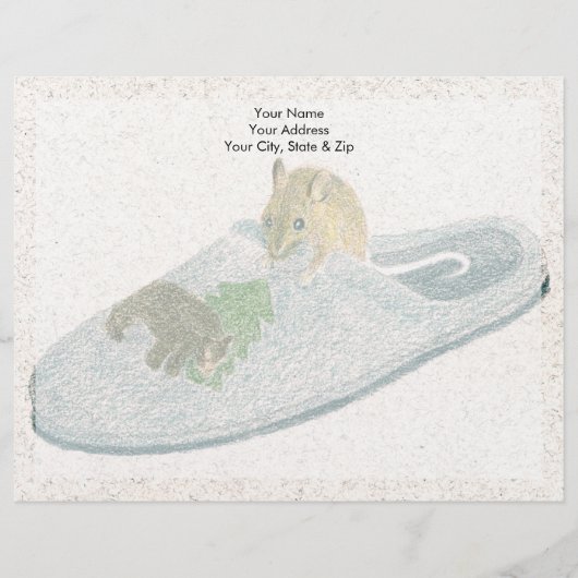 Maus Slipper Briefbogen (Vorderseite)