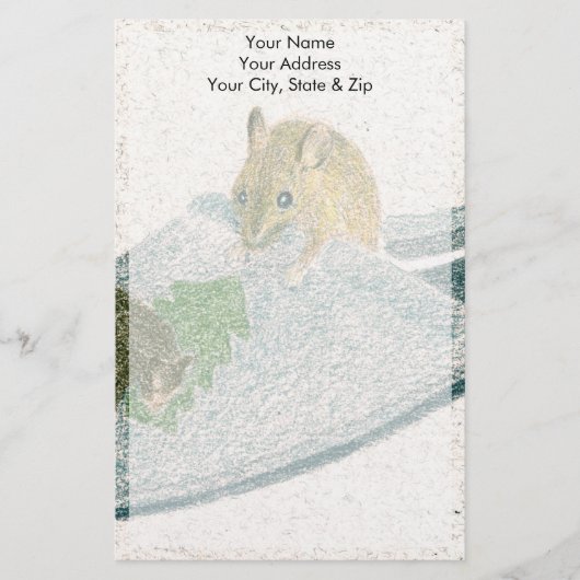 Maus Slipper Briefpapier (Vorderseite)