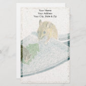 Maus Slipper Briefpapier (Vorne/Hinten)