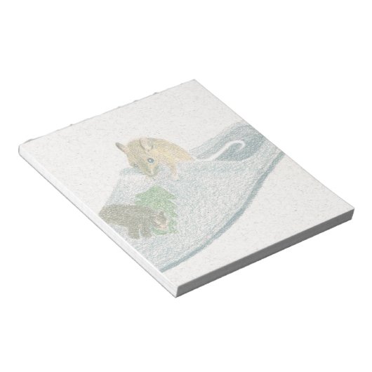 Maus Slipper Notizblock (angewinkelt)