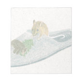 Maus Slipper Notizblock (Vorderseite)