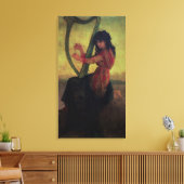 Maus spielt Harfe Leinwanddruck (Insitu (Wohnzimmer))