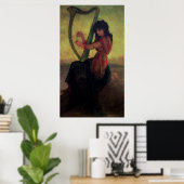 Maus spielt Harfe Poster (Heimbüro)