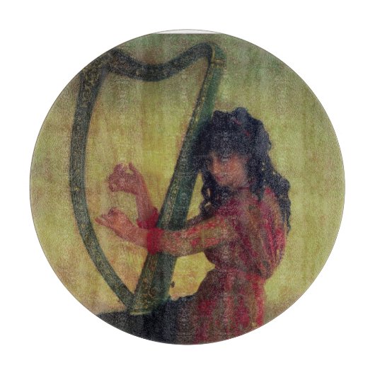 Maus spielt Harfe Schneidebrett (Vorderseite)