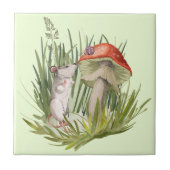 Maus spricht über Wasserfarbenkunst Fliese (Vorderseite)