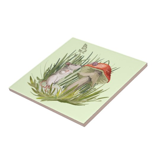 Maus spricht über Wasserfarbenkunst Fliese (Seite)