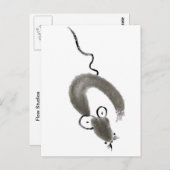 Maus, Sumi-e Postkarte (Vorne/Hinten)