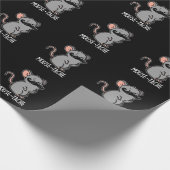 Maus tache Funny Mouse Pun Dark BG Geschenkpapier (Ecke)