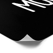 Maus tache Funny Mouse Pun Dark BG Poster (Ecke)