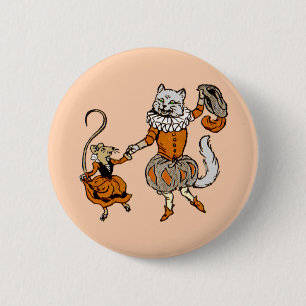 Maus tanzen mit Katze Button
