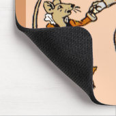 Maus tanzen mit Katze Mousepad (Ecke)