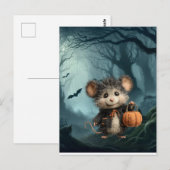 Maus-Trick oder Treater Halloween Postkarte (Vorne/Hinten)