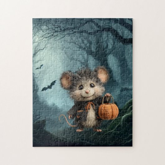 Maus-Trick oder Treater Halloween Puzzle (Vertikal)