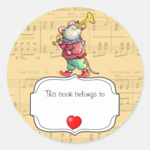 Maus-Trumpet Dieses Buch gehört dazu, Aufkleber zu