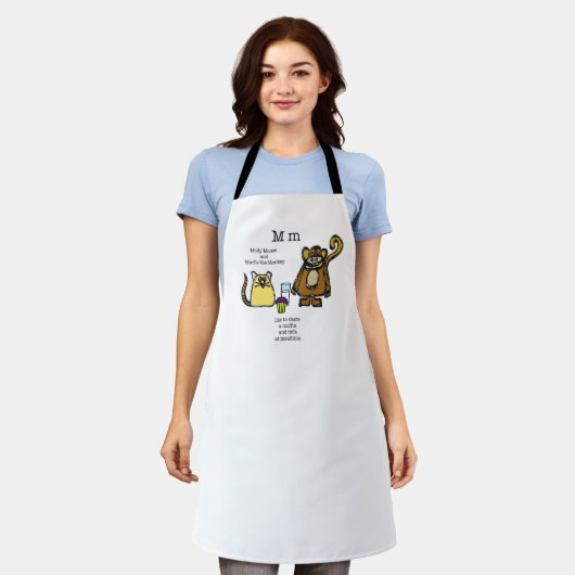 Maus und Affe Schürze (Getragen)
