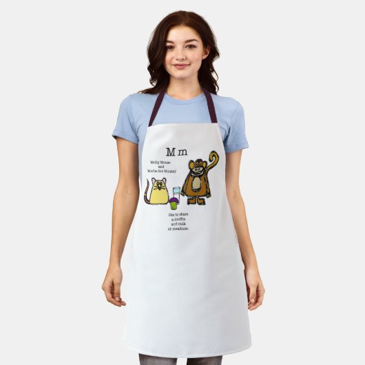 Maus und Affe Schürze (Getragen)