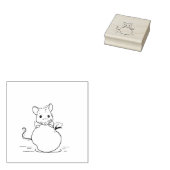 Maus und Apfel Stempel (Stempel)