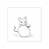 Maus und Apfel Stempel (Prägung)