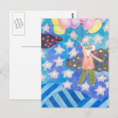 Maus und Ballon Postkarte (Vorne/Hinten)