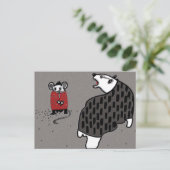 Maus und Bärenotter Postkarte (Stehend Vorderseite)