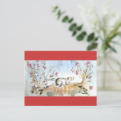 Maus und Berries Postkarte (Stehend Vorderseite)